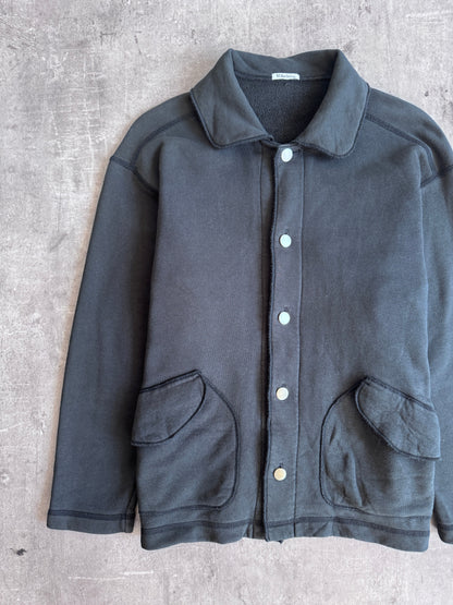 Yohji Yamamoto Button Down Jersey Cotton Beach Jacket | Medium, Red