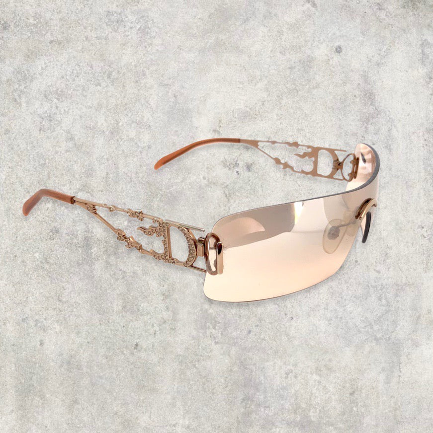 Dior By John Galliano Flame Sunglasses With Bronze/Brown Tint Lenses | O/S, Multicoloured