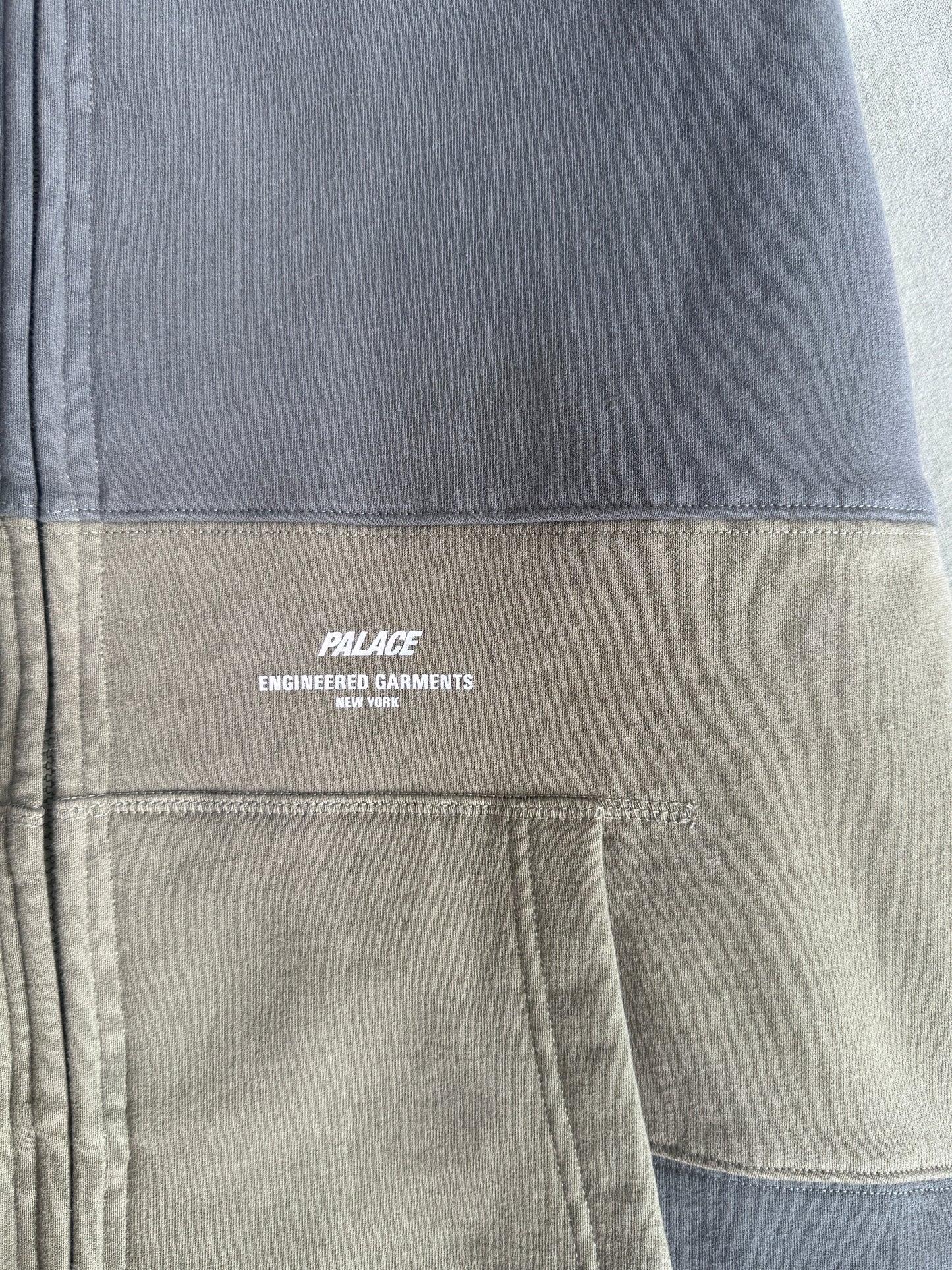 Palace Engineered Garments NY Tri Tone Green Hoodie