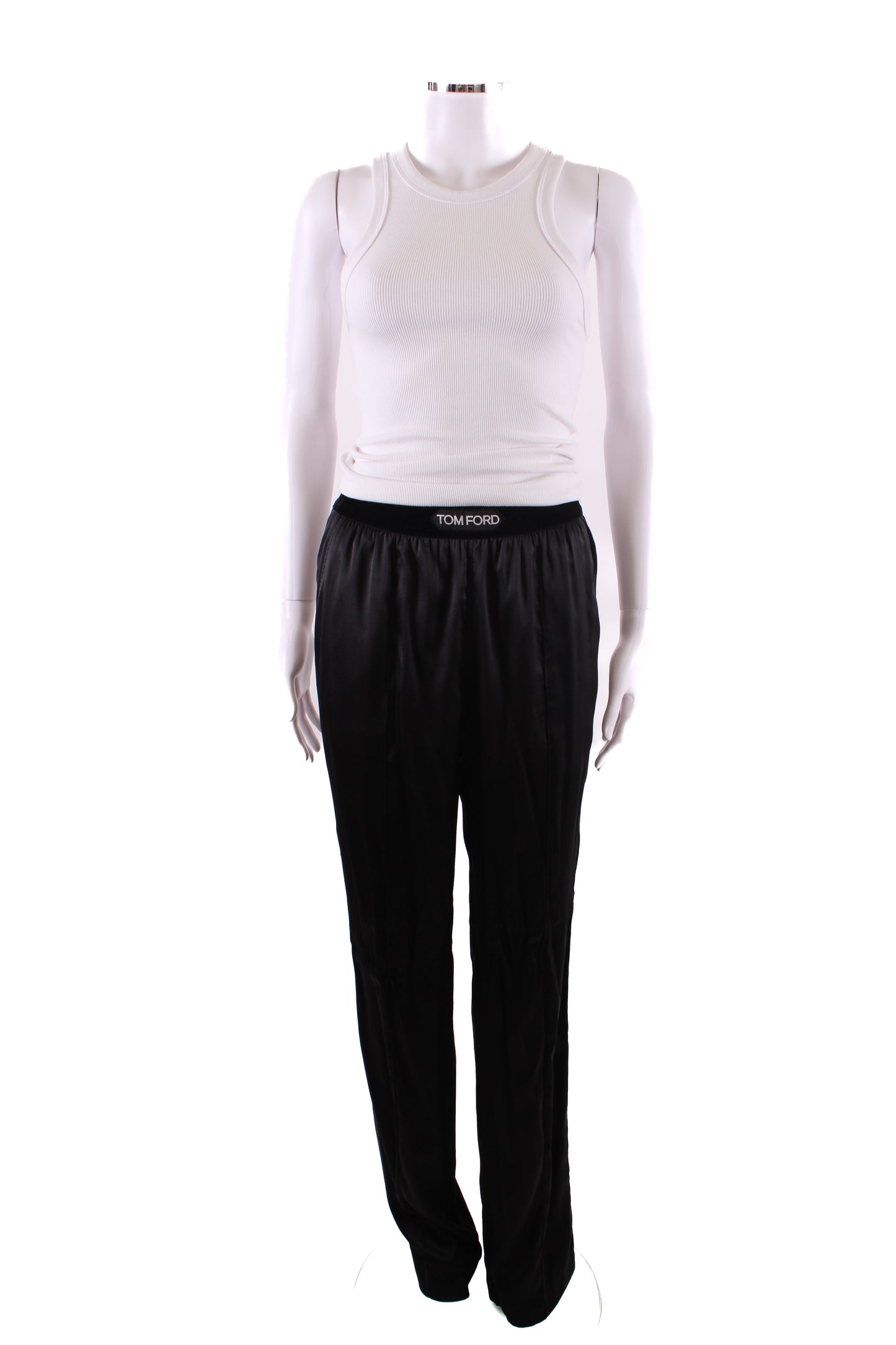 Tom Ford Logo Satin Trousers Black XS | XS, Black