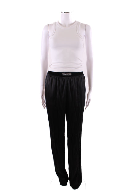 Tom Ford Logo Satin Trousers Black XS | XS, Black