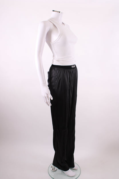 Tom Ford Logo Satin Trousers Black XS | XS, Black