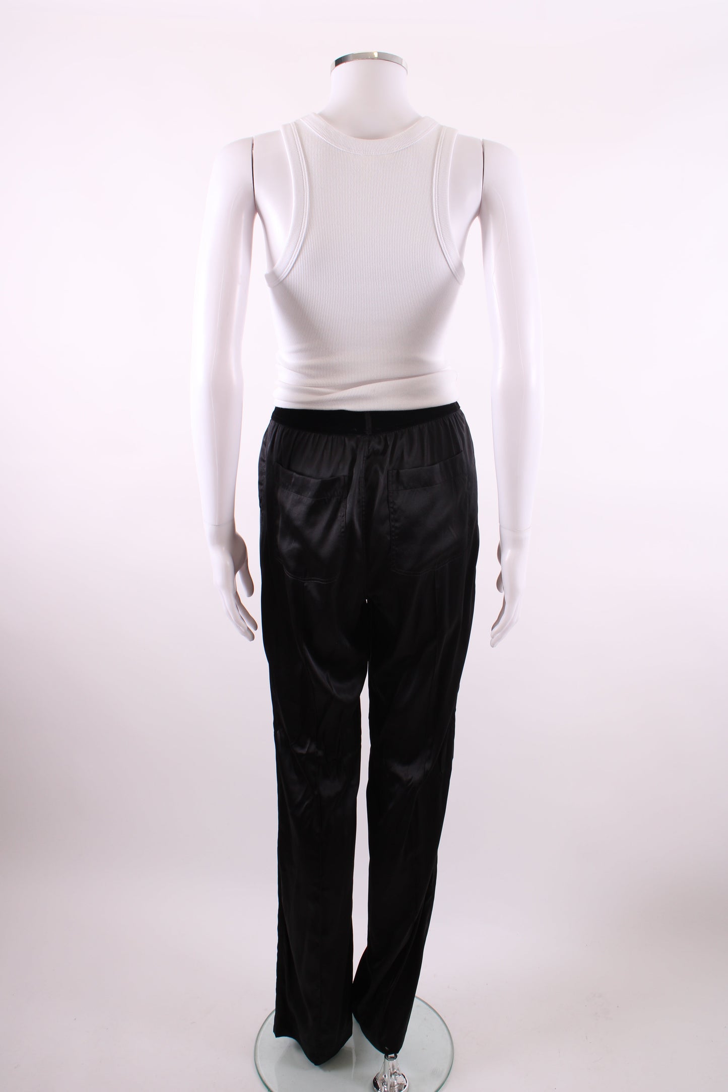 Tom Ford Logo Satin Trousers Black XS | XS, Black