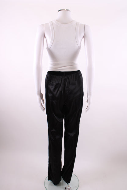 Tom Ford Logo Satin Trousers Black XS | XS, Black
