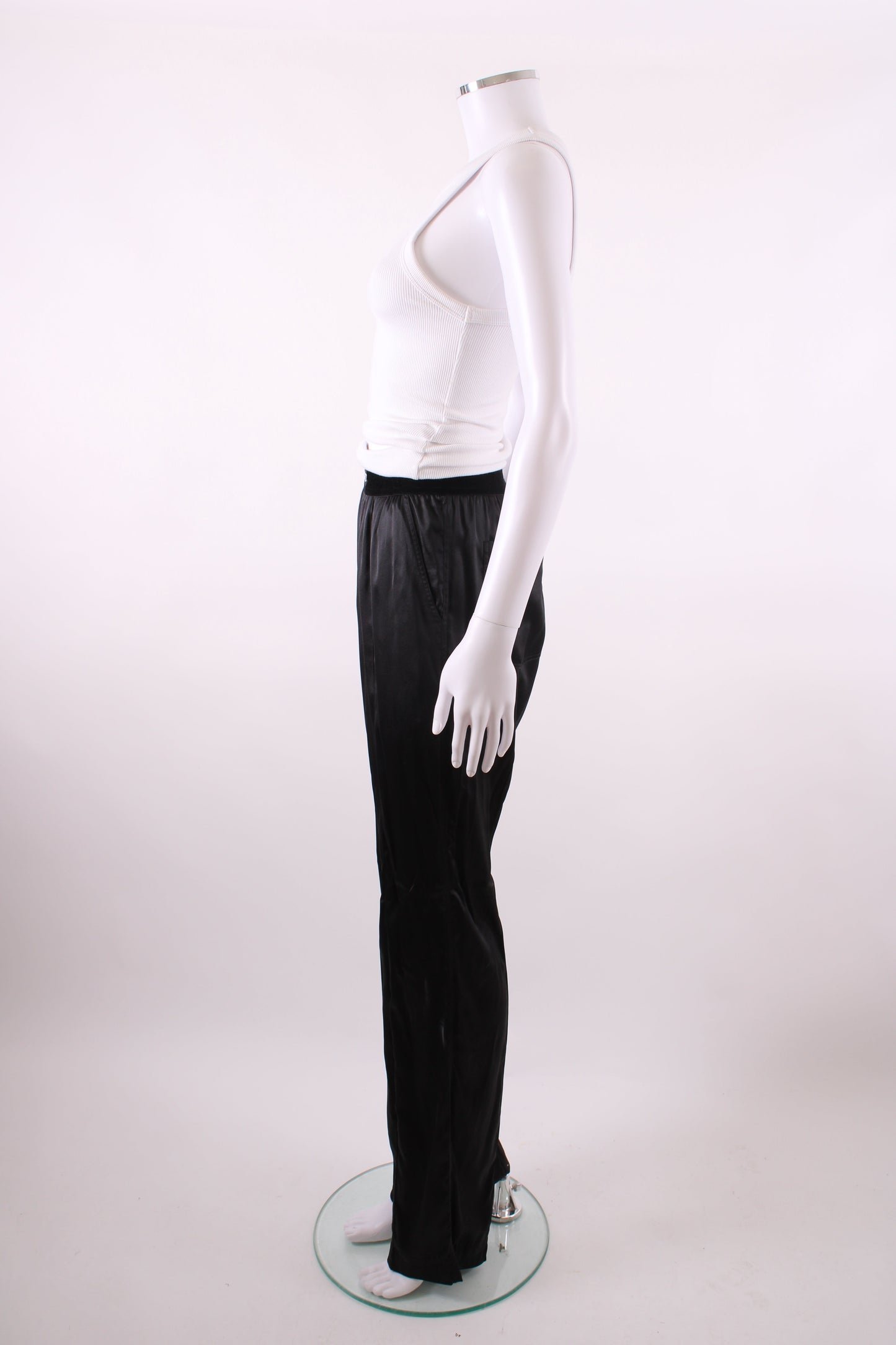 Tom Ford Logo Satin Trousers Black XS | XS, Black
