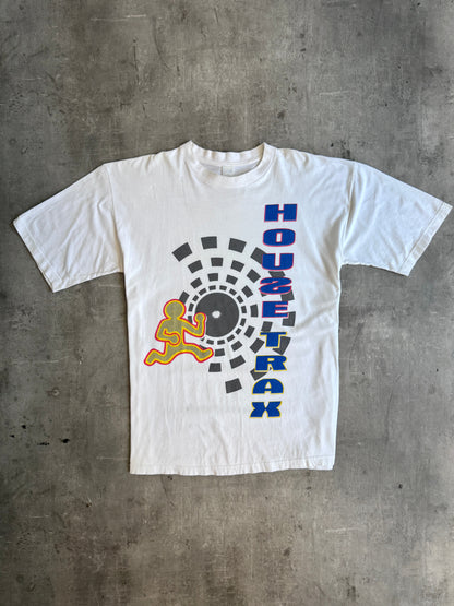 1990's 'House Trax' Rave Graphic Tee | Large, Multicoloured