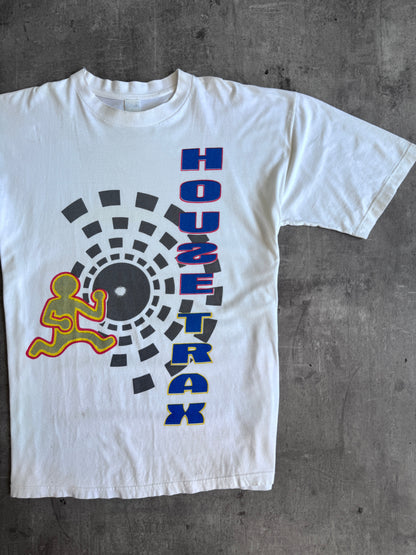 1990's 'House Trax' Rave Graphic Tee | Large, Multicoloured