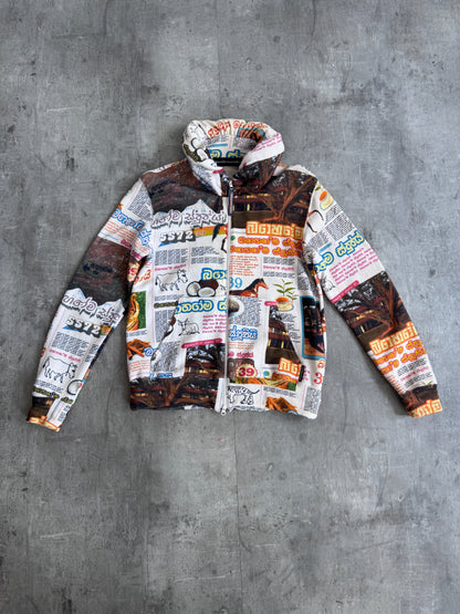 1990s Issey Miyake Mercibeaucoup Collage Zip Sweatshirt