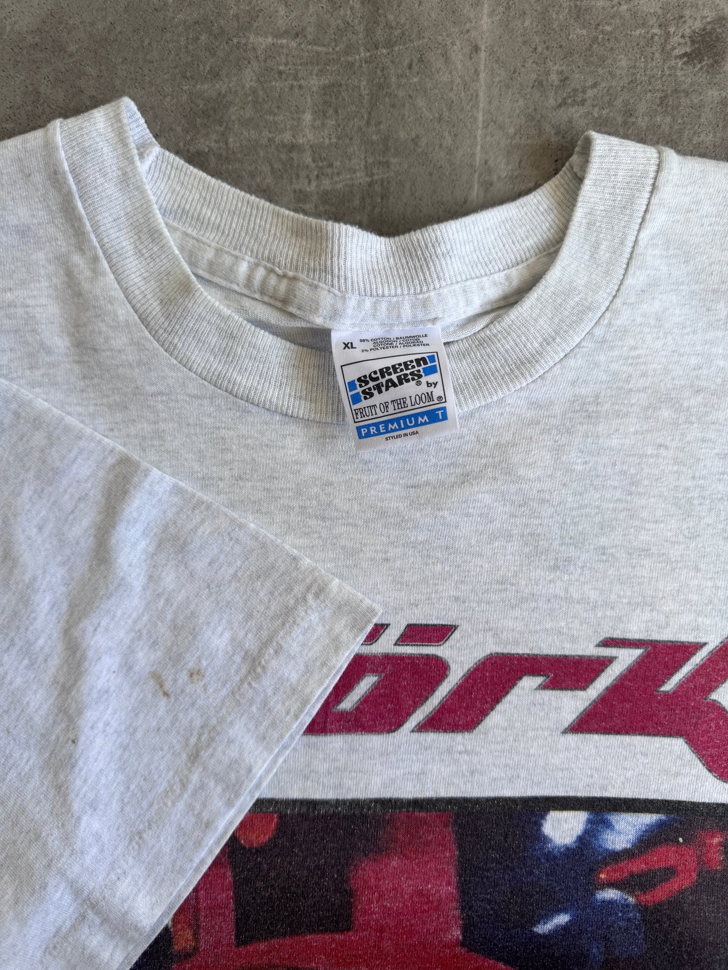 1996 Bjork Euro Tour Single Stitch Graphic Tee | Extra Large, Red