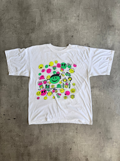 1990's 'Acid Party' Rave Graphic Tee | Large, Multicoloured