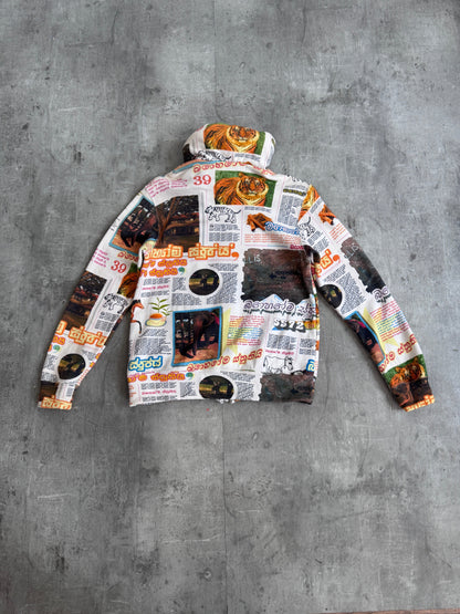 1990s Issey Miyake Mercibeaucoup Collage Zip Sweatshirt