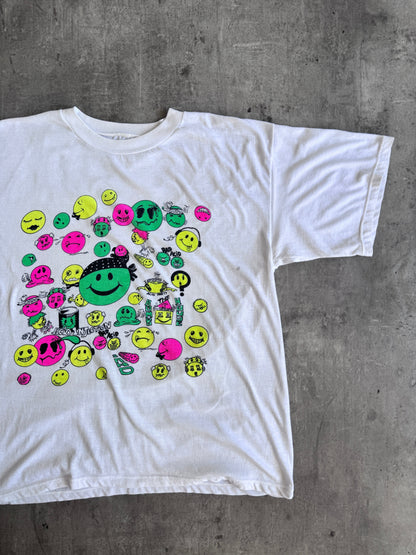 1990's 'Acid Party' Rave Graphic Tee | Large, Multicoloured
