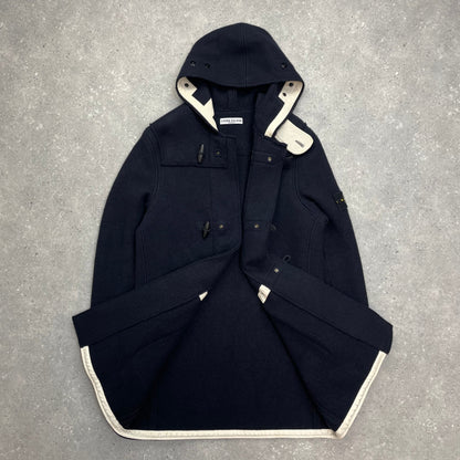 Stone Island Navy Hooded Wool Duffle Coat AW10 | O/S, Navy