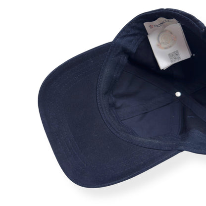 MONCLER COTTON GABARDINE BASEBALL CAP NAVY 56 / S | O/S, Navy