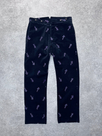 Katharine Hamnett Velour Embroidered Trousers
