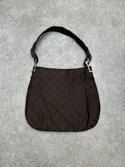 Gucci Brown Monogram Nylon Shoulder Bag