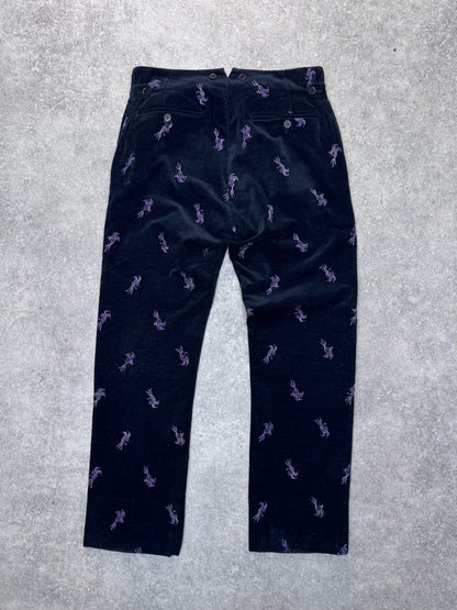 Katharine Hamnett Velour Embroidered Trousers