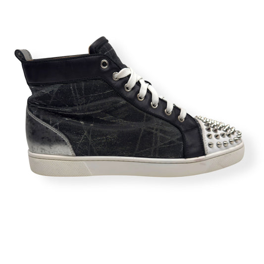 CHRISTIAN LOUBOUTIN LOU SPIKES ORLATO SNEAKER BLACK / WHITE 41 / UK7 | UK 7, Black
