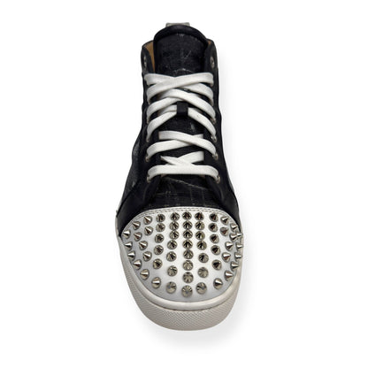 CHRISTIAN LOUBOUTIN LOU SPIKES ORLATO SNEAKER BLACK / WHITE 41 / UK7 | UK 7, Black