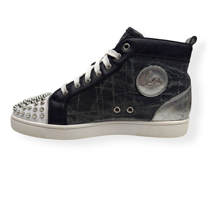 CHRISTIAN LOUBOUTIN LOU SPIKES ORLATO SNEAKER BLACK / WHITE 41 / UK7 | UK 7, Black