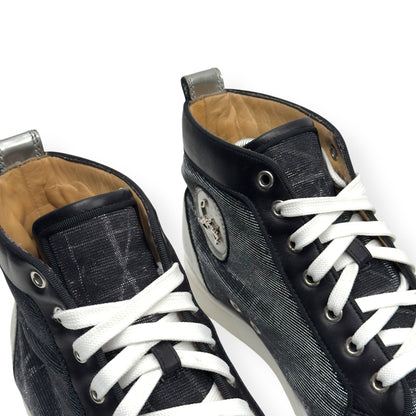 CHRISTIAN LOUBOUTIN LOU SPIKES ORLATO SNEAKER BLACK / WHITE 41 / UK7 | UK 7, Black
