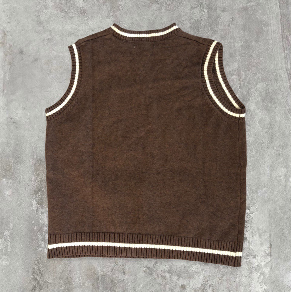Heaven Can Wait Brown Skull Sweater Vest | Default Title, Brown