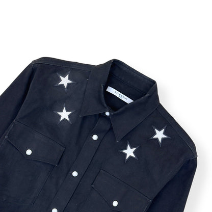 GIVENCHY STAR EMBROIDERED DENIM SHIRT BLACK / WHITE S | Small, Multicoloured