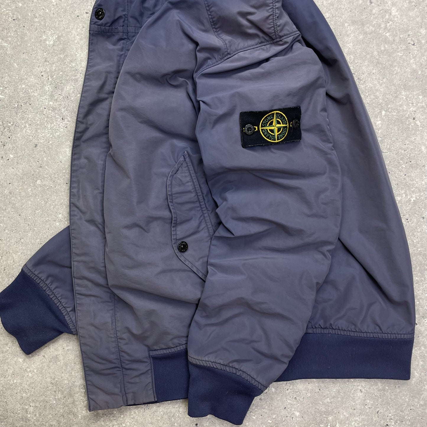 Stone Island Blue Micro Reps Hooded Jacket | Medium, Multicoloured