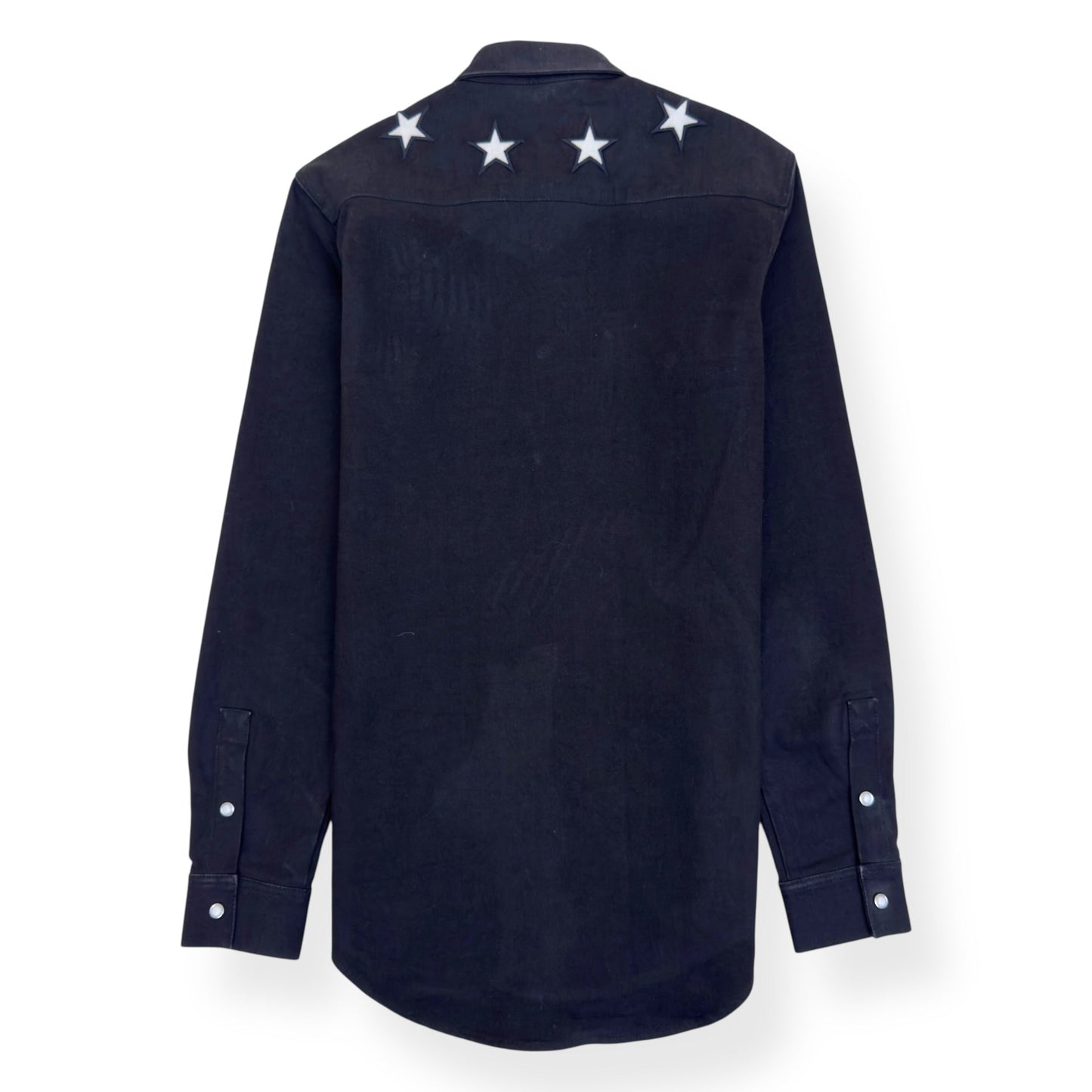 GIVENCHY STAR EMBROIDERED DENIM SHIRT BLACK / WHITE S | Small, Multicoloured
