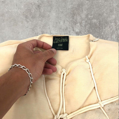 Archive Jean Paul Gaultier Bondage Style Puffer Top | Default Title, Cream