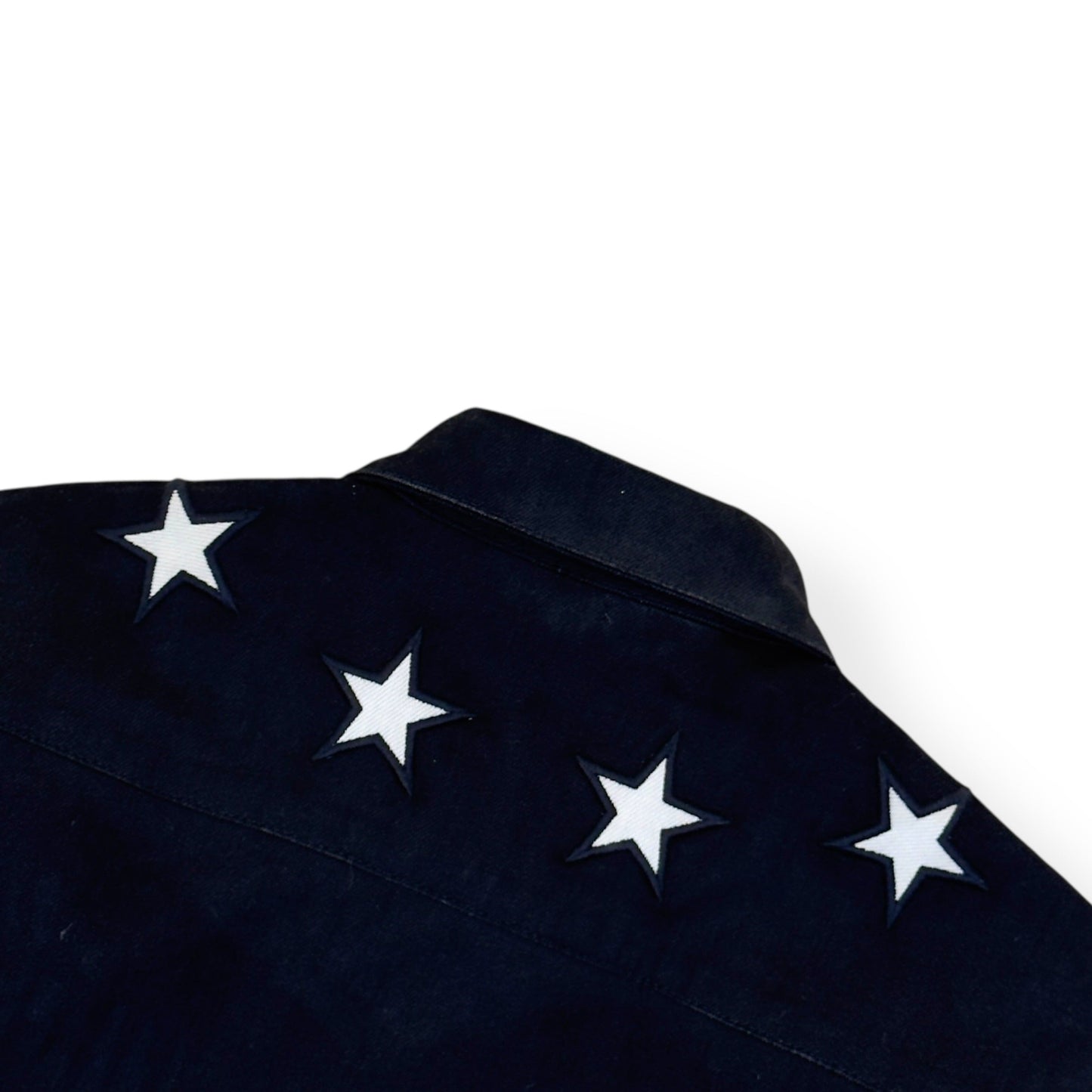 GIVENCHY STAR EMBROIDERED DENIM SHIRT BLACK / WHITE S | Small, Multicoloured