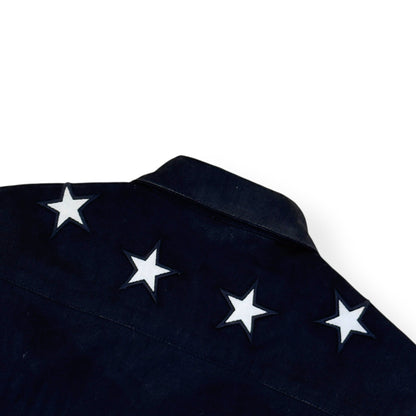 GIVENCHY STAR EMBROIDERED DENIM SHIRT BLACK / WHITE S | Small, Multicoloured