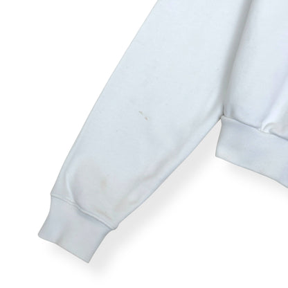 OFF-WHITE ZIP-UP CROPPED HOODIE WHITE S | Small, White