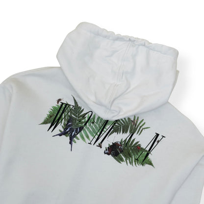 OFF-WHITE ZIP-UP CROPPED HOODIE WHITE S | Small, White