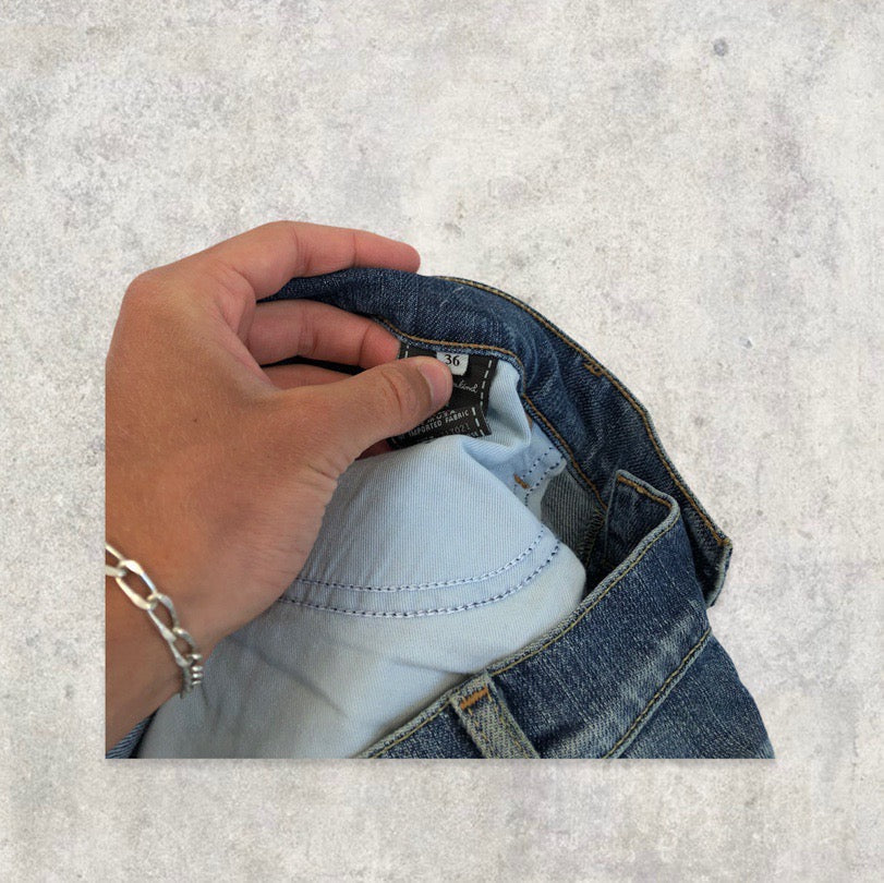 Rare 90’s Authentic Great China Wall Denim Jeans with Skull Print | Default Title, Washed Denim