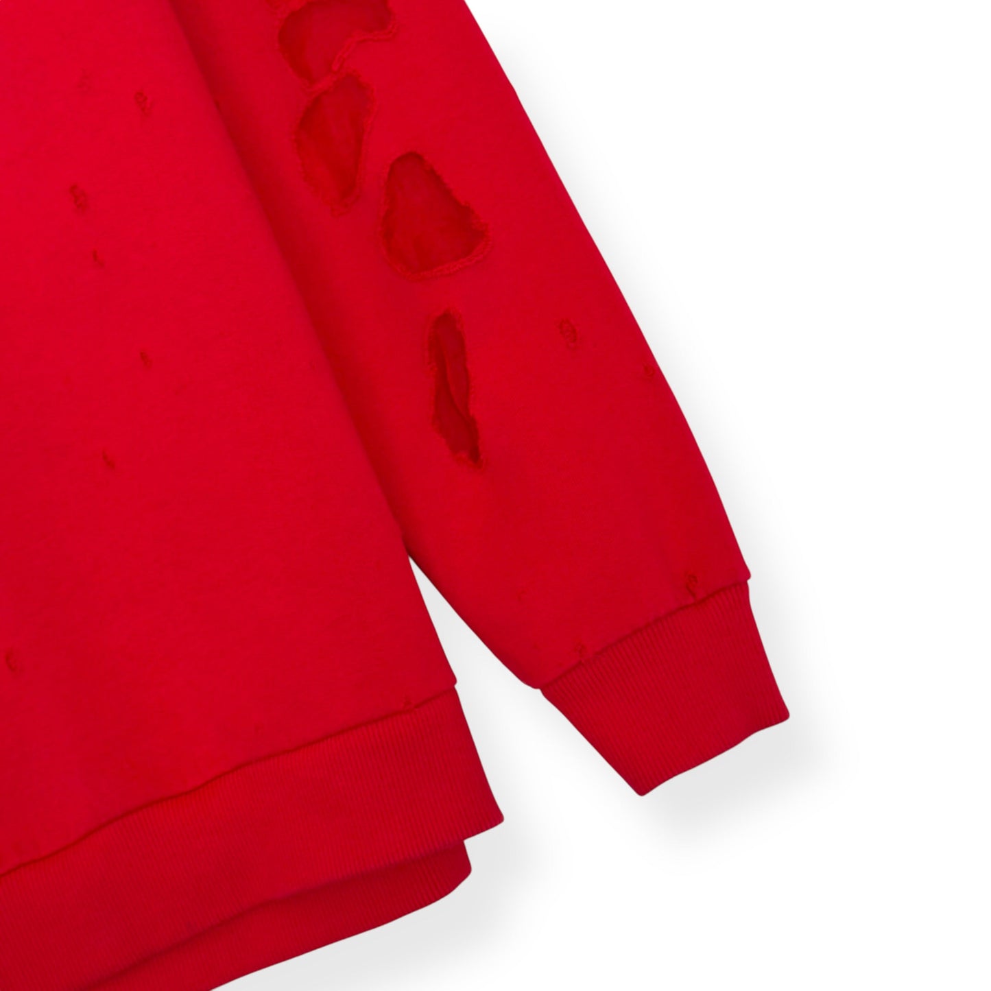 GIVENCHY DISTRESSED LOGO HOODIE RED M | Medium, Red