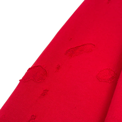 GIVENCHY DISTRESSED LOGO HOODIE RED M | Medium, Red