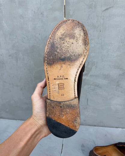 APC Brown Leather Loafers - UK 9