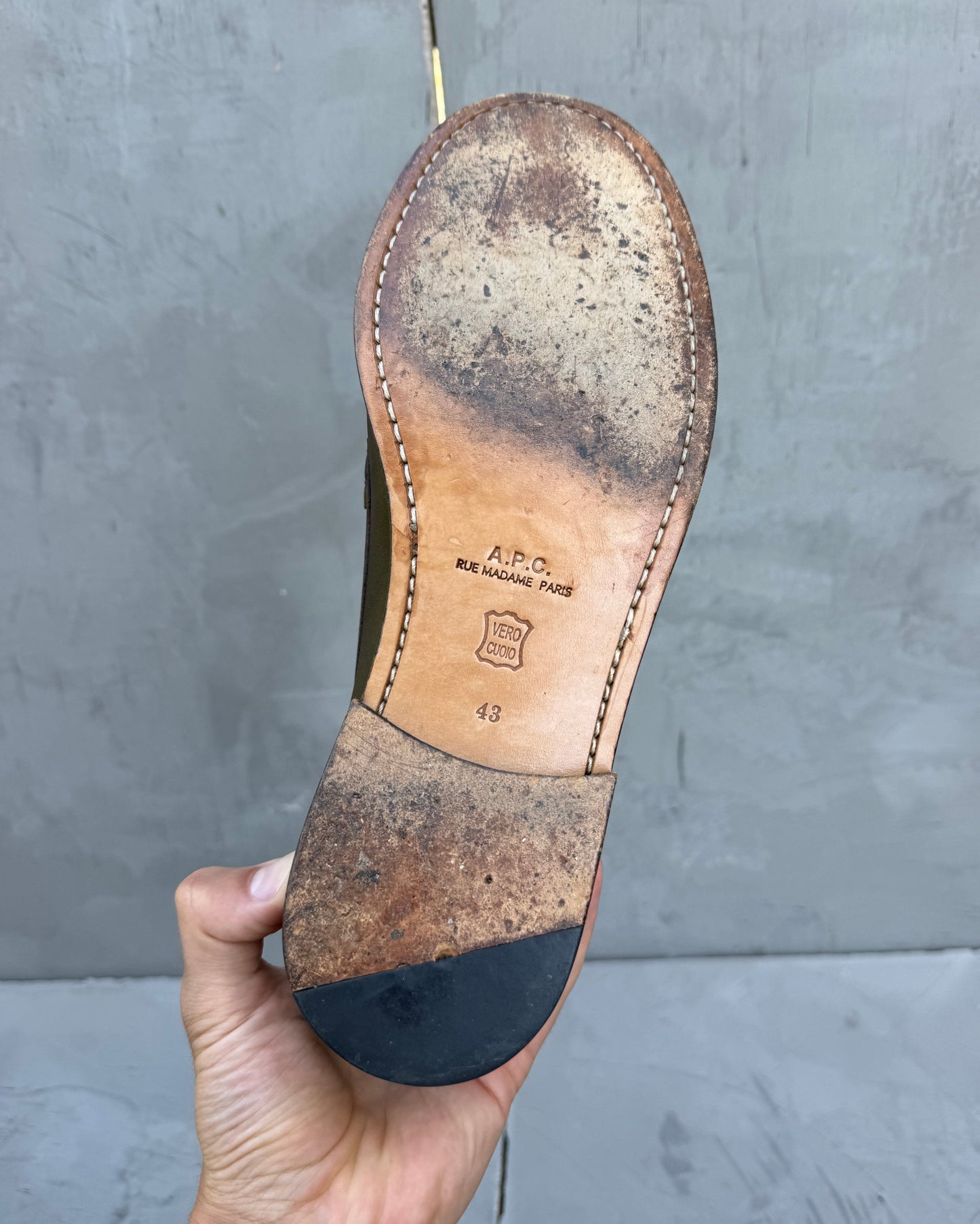 APC Brown Leather Loafers - UK 9