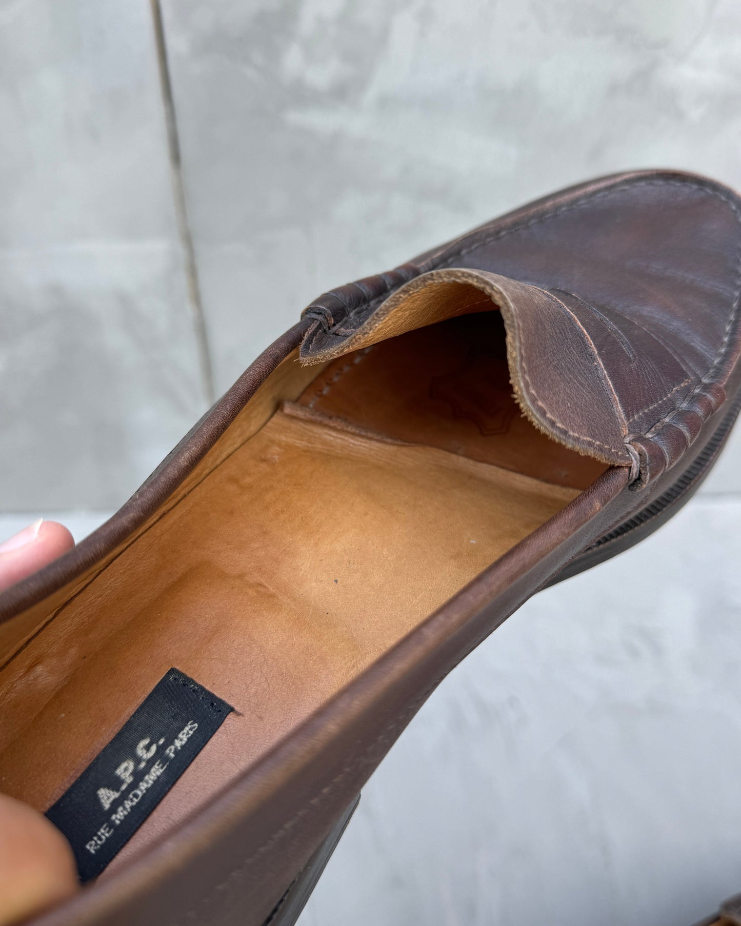 APC Brown Leather Loafers - UK 9