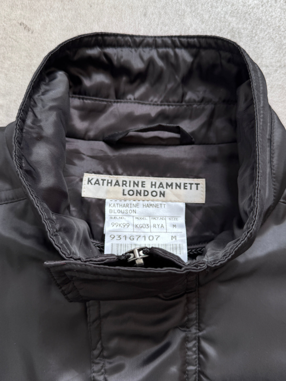 Katharine Hamnett Japanese Made Utlity Blouson | Medium, Black