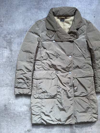 A/W C.P. Company Goose Down D-Breasted Nylon Jacket | Medium, Beige