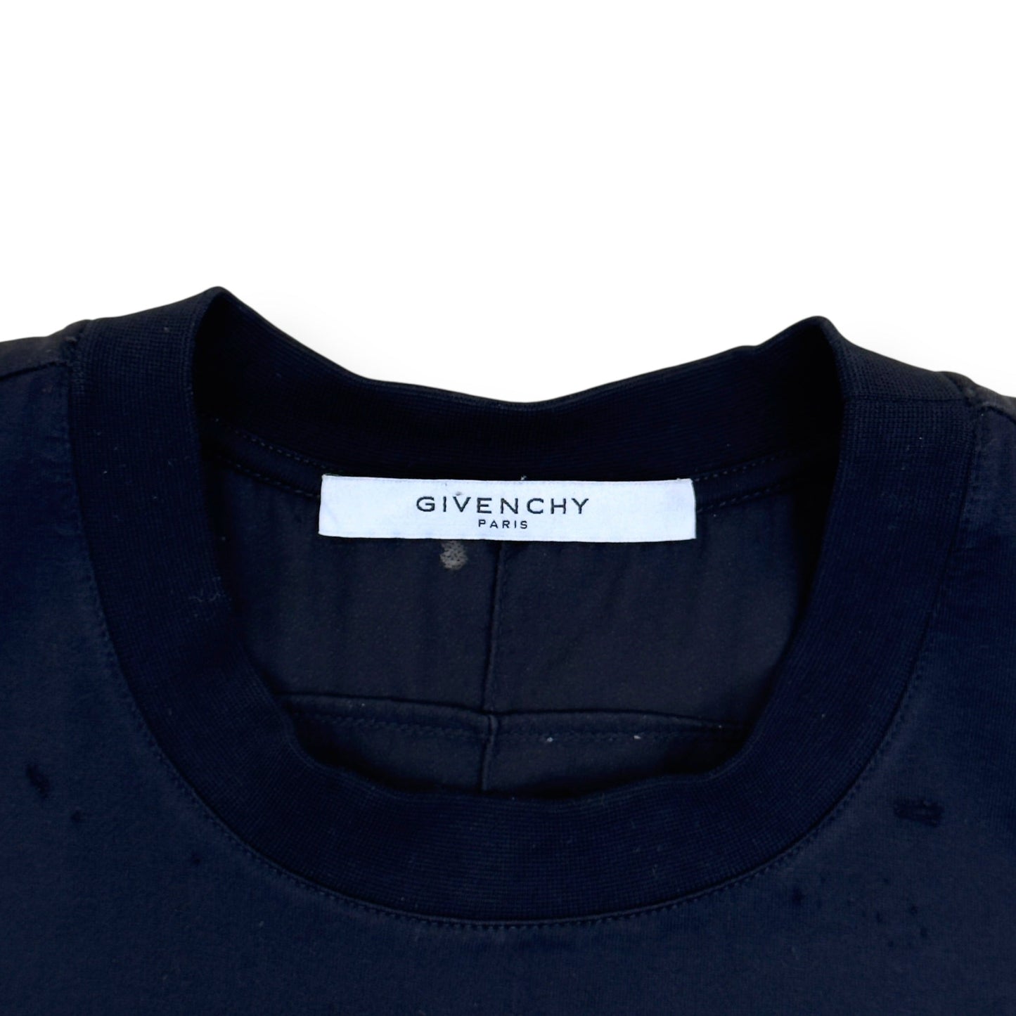 GIVENCHY DISTRESSED LOGO T-SHIRT BLACK S | Small, Black