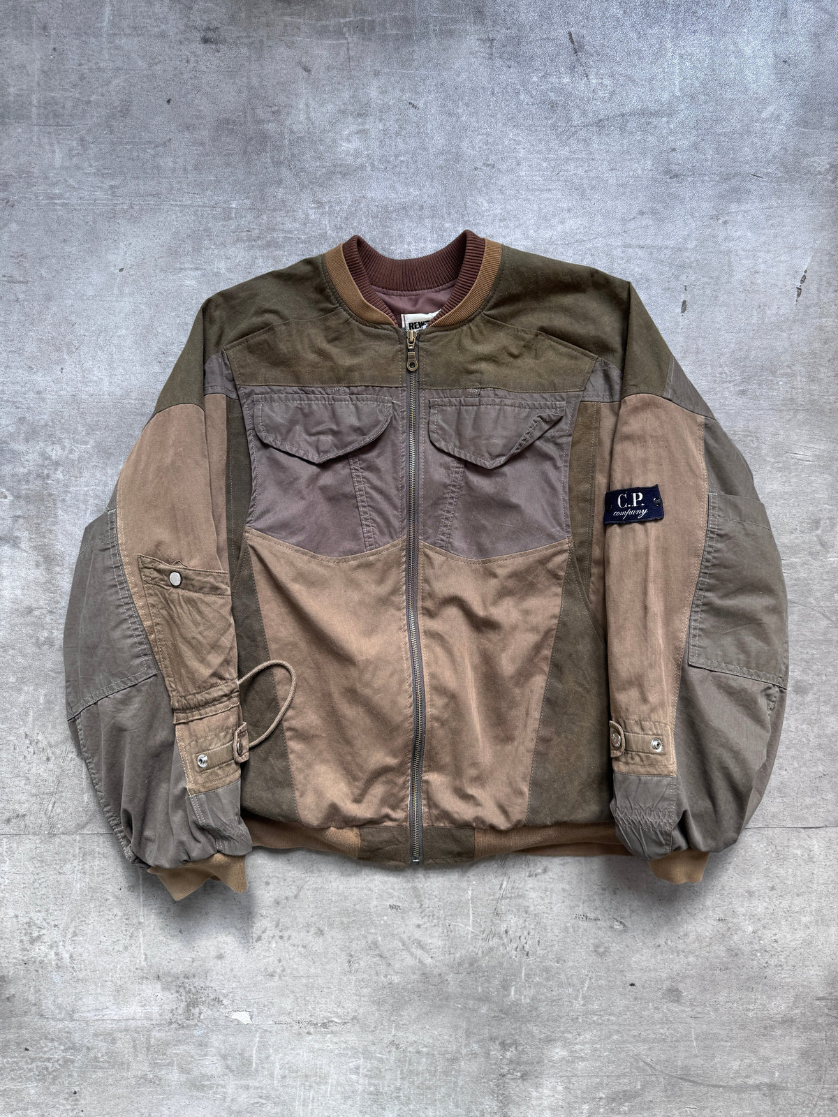 VT Rework: C.P. Company Waxed Cotton Utility Blouson | Medium, Multicoloured