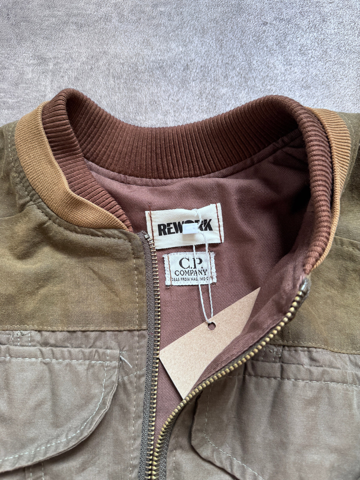 VT Rework: C.P. Company Waxed Cotton Utility Blouson | Medium, Multicoloured