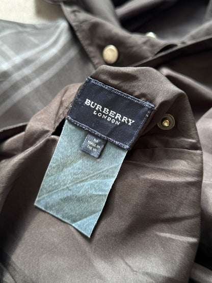 2000's Burberry UK Made Packable Plaid Tech Jacket | Large