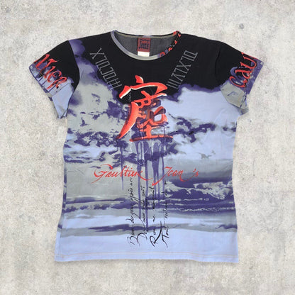 Jean Paul Gaultier JPG Asian Text / Graphic Print Mesh | Default Title, Red