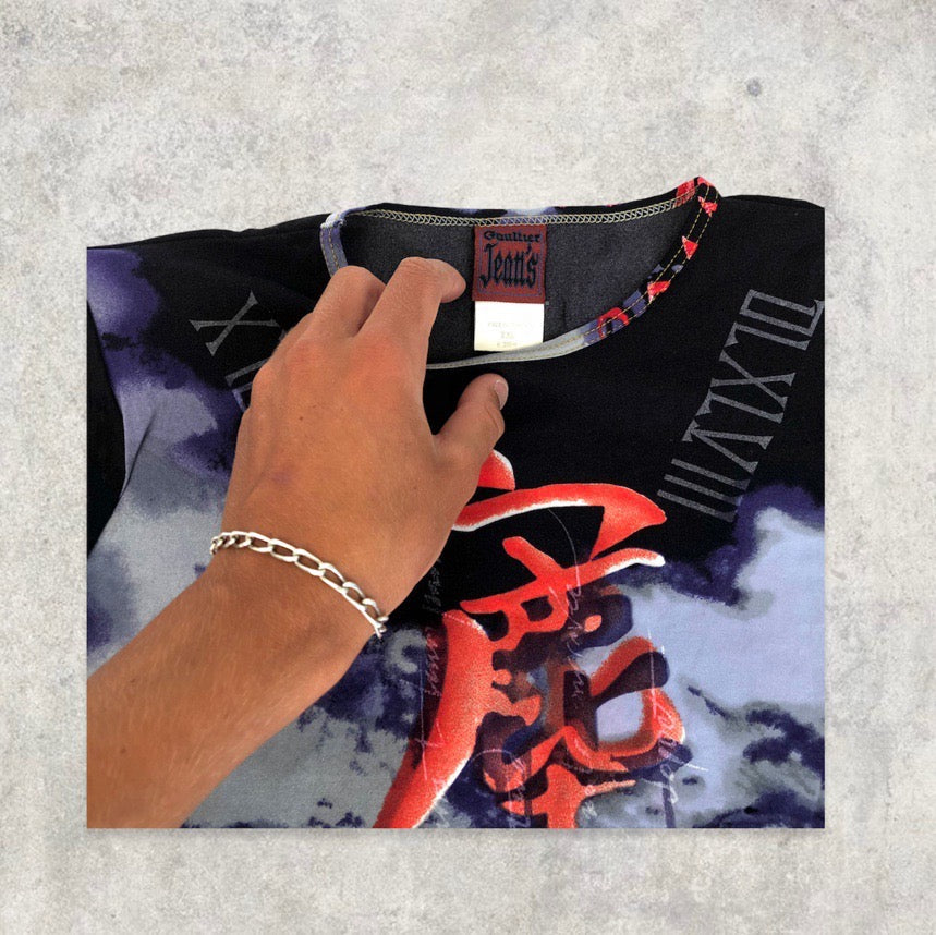 Jean Paul Gaultier JPG Asian Text / Graphic Print Mesh | Default Title, Red