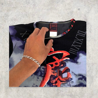 Jean Paul Gaultier JPG Asian Text / Graphic Print Mesh | Default Title, Red