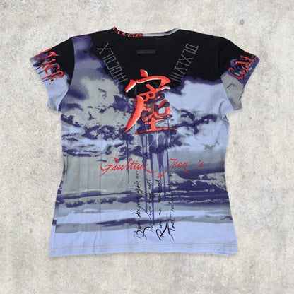 Jean Paul Gaultier JPG Asian Text / Graphic Print Mesh | Default Title, Red